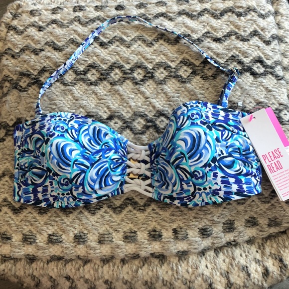 NWT Lilly Pulitzer Sandy Lattice Bandeau, 6 - Picture 3 of 7